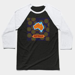 Australian dot art Baseball T-Shirt